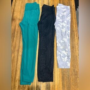 Target Kids Leggings - Teal, Black, Gray Camo